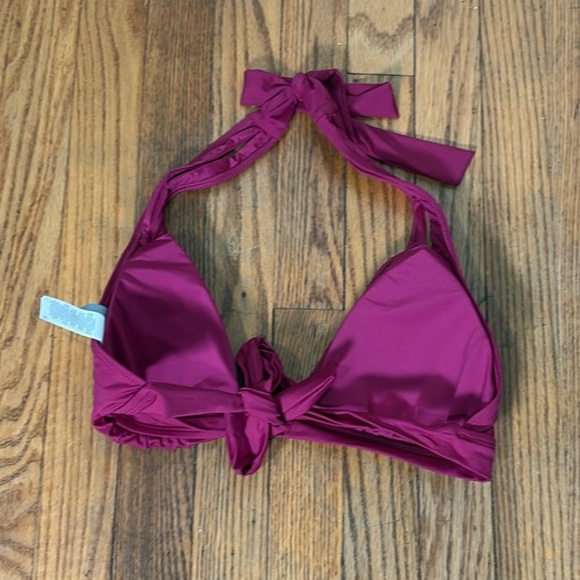 NWOT La Blanca Island Goddess Banded Cut Out Halter Bikini Top 10 - Picture 4 of 5